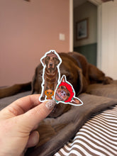 Load image into Gallery viewer, Hectorthechocolabo Inspector Hector AND Strawberry Heccy sticker pack