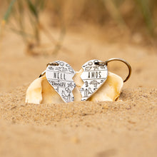 Load image into Gallery viewer, Split heart beach adventure