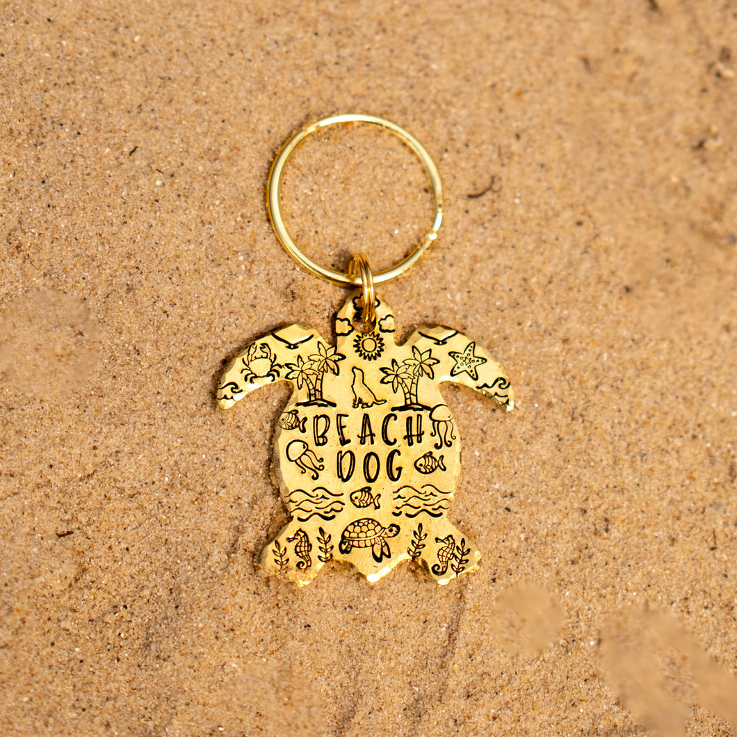 Brass beach dog turtle