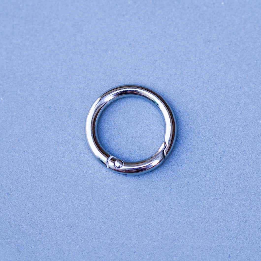 Silver circle carabiner